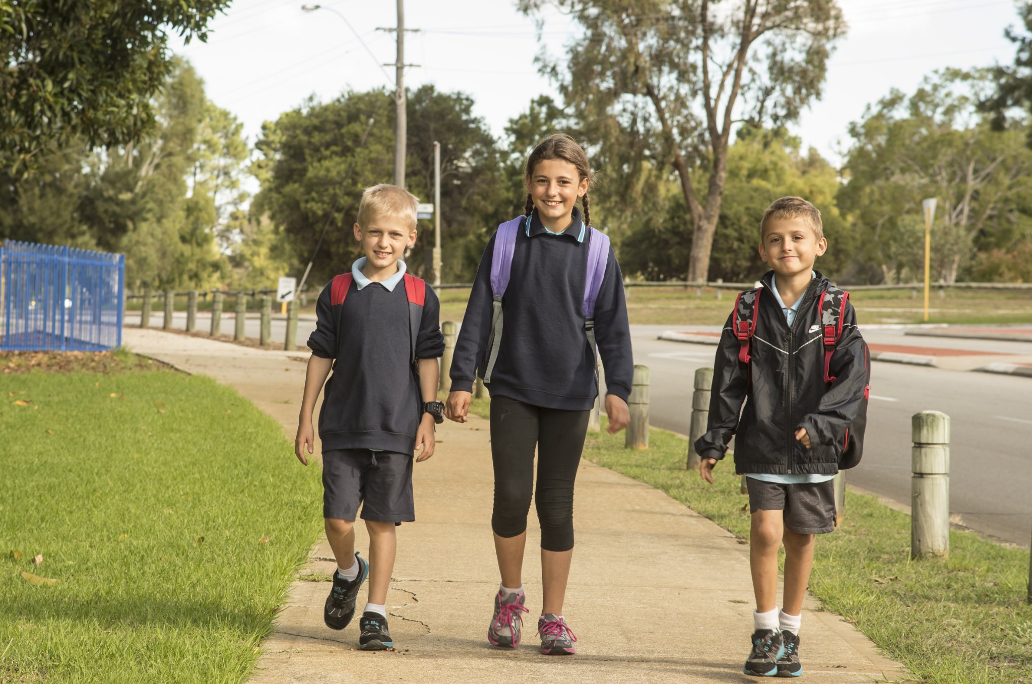 Kids walking to school